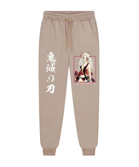 Anime Demon Slayer printed trousers men's comfortable fleece pants jogging men's trousers casual versatile sweatpants S-3XL
