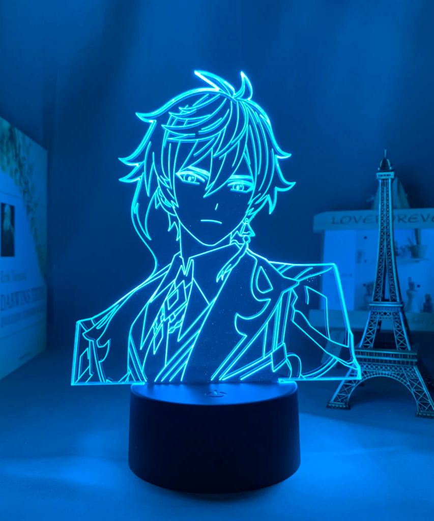 Newly Genshin Impact Night Light Yae Miko Game Figures Acrylic Stand Model 3D Table Lamp Kids Git Acrylic Bedside lamp
