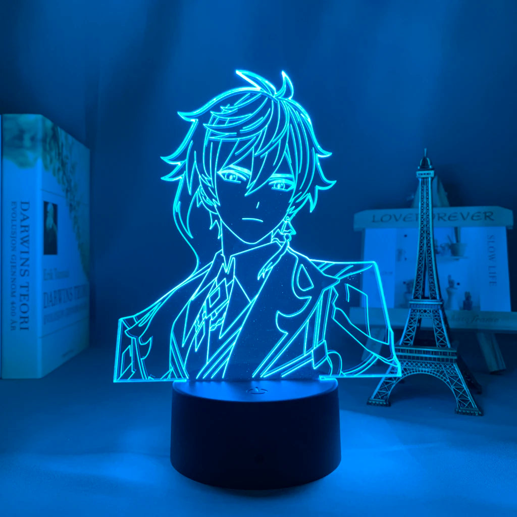 Newly Genshin Impact Night Light Yae Miko Game Figures Acrylic Stand Model 3D Table Lamp Kids Git Acrylic Bedside lamp