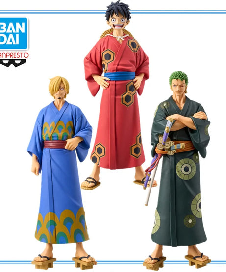 DXF THE GRANDLINE SERIES One Piece Wano Country Monkey D. Luffy Roronoa Zoro Sanji Bathrobe Ver. Anime Action Figures