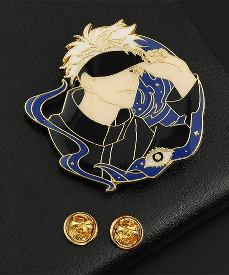 Anime Jujutsu Kaisen Badge Brooch Gojo Satoru Fushiguro Megumi Cosplay Metal Woman Man Pin Broochs Accessories