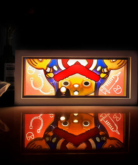 Anime  series paper-cut light room bedroom night light atmosphere light remote control colorful light box