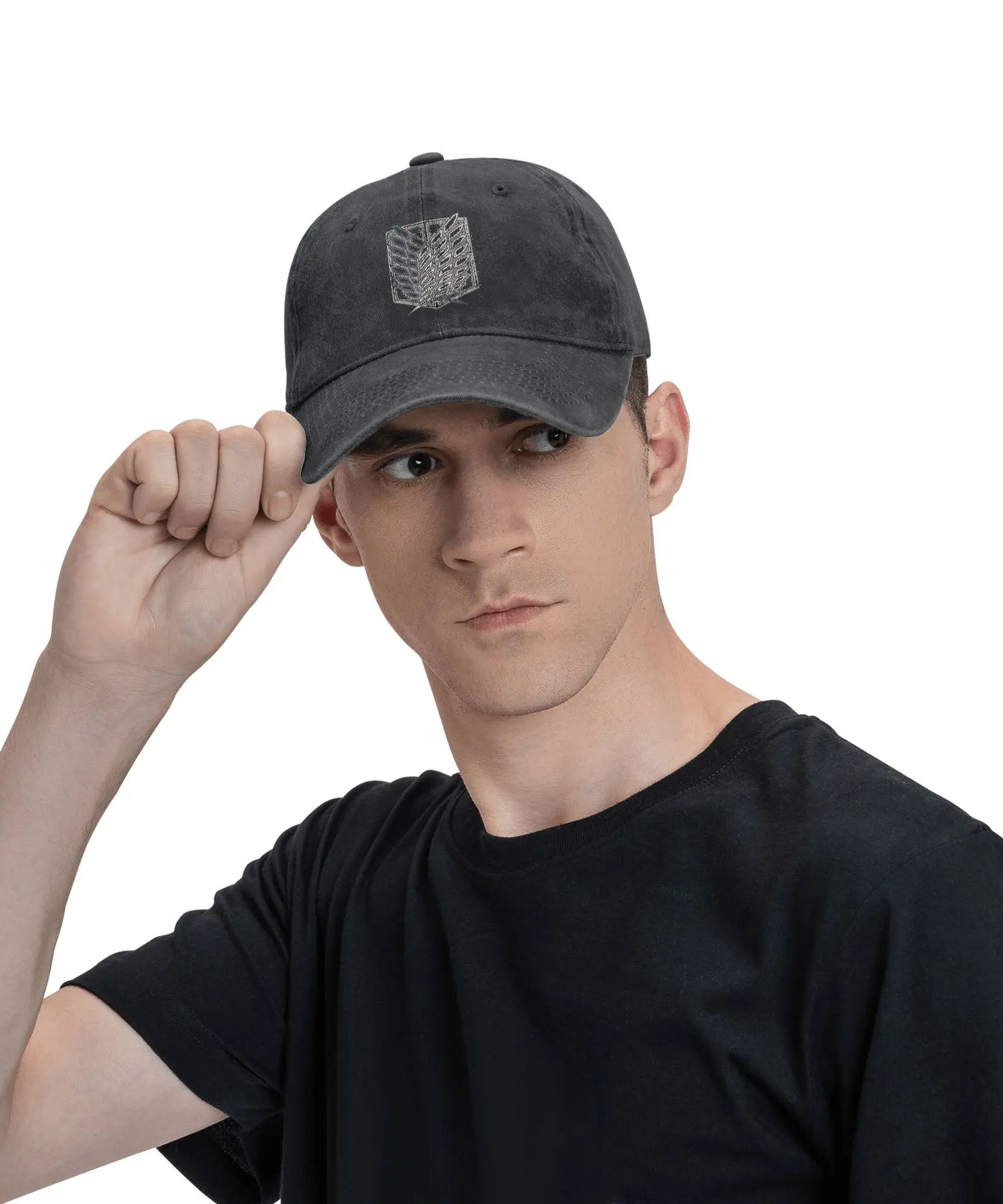 Attack On Titan Distressed Scout Symbol Anime Baseball Caps Vintage Distressed Cotton  Snapback Cap Unisex Travel  Gift Hats Cap