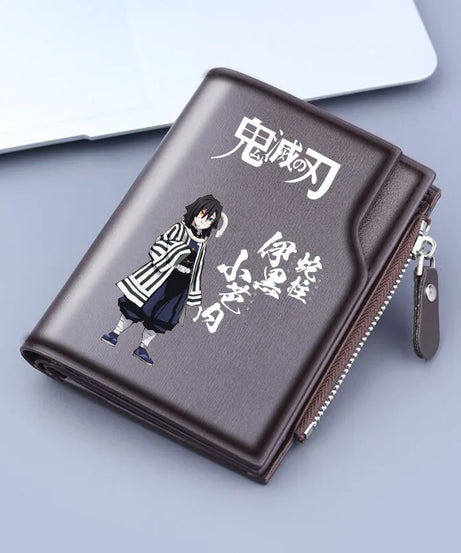 Demon Slayer Wallet Anime Coin Purse Men Credit Card Holder Boy Student Fashion Short Trifold Money Key Storage Pouch