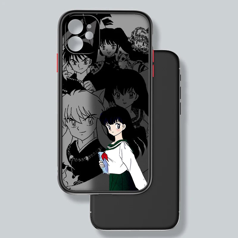 Inuyasha Anime Movie Comic Frosted Translucent For Apple iPhone 16 15 14 13 12 11 XS XR X Pro Max Plus Mini Cover Phone Case