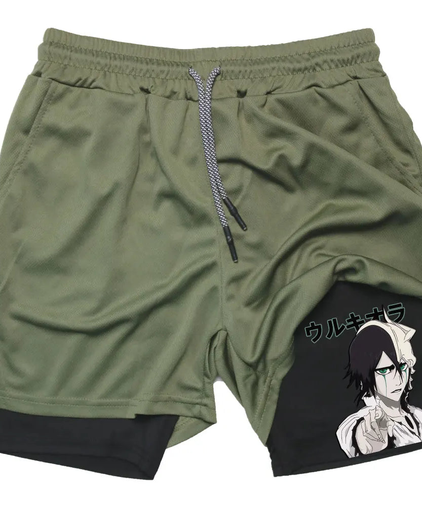 Bleach Anime 2-in-1 Men’s Gym Shorts – Compression & Performance Activewear