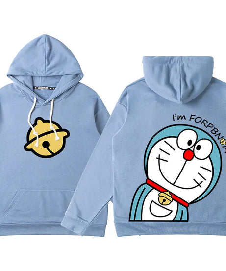 Doraemon Anime Hoodie – Cute Couple & Teen Pullover Jacket