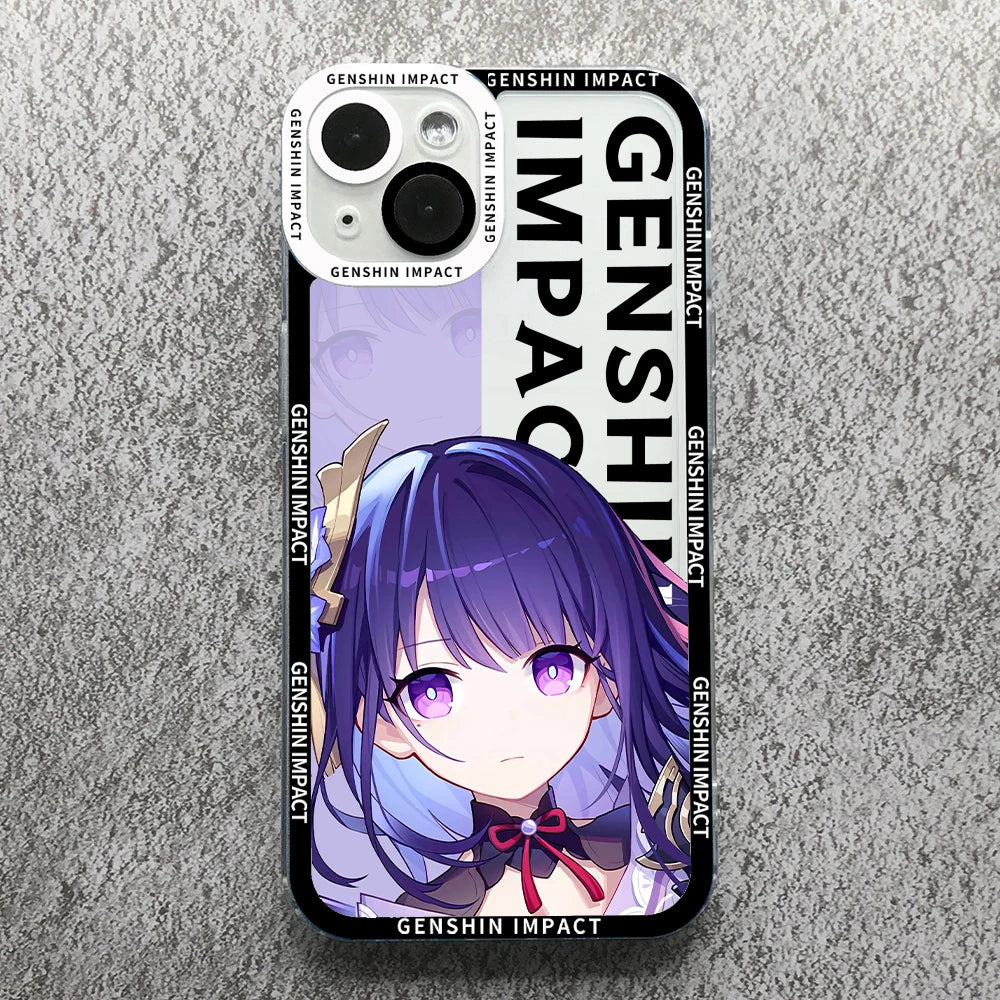 Anime Genshin Impact Anime Phone Case For Samsung S 20 21 22 23 PLUS S 23 24 ULTRA S21 FE Clear Soft Silicone TPU Cover