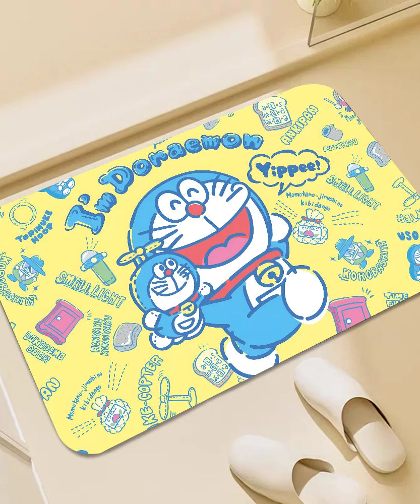 Doraemon Anime Floor Mat Home Carpet Bathroom Foot Mat Absorbent Non-Slip Doormat