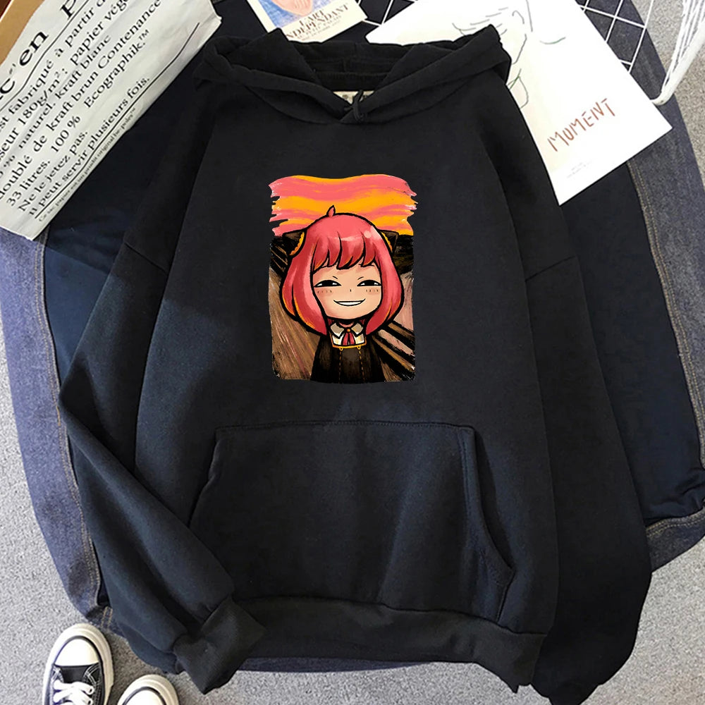 Spy x Family Anya Forger Graphic Fleece Hoodie Harajuku Streetwear 4