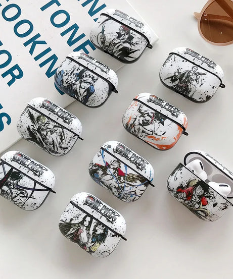 Anime One Piece Bluetooth Earphone Case For Apple AirPods 1 2 3 Pro Headphone Headset Wireless Protection Cover Funda