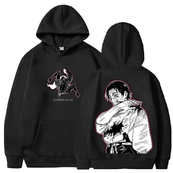 Anime Jujutsu Kaisen Okkotsu Yuta Cool Graphic Printed Hooded Men Women Manga Hoodies Loose Casual Sweatshirt Harajuku Pullover