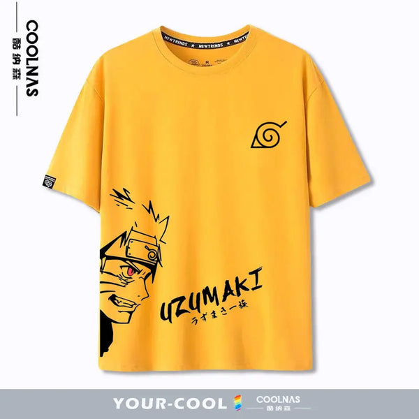Naruto Anime Pure Cotton Kids & Family Casual Round-Neck T-Shirt