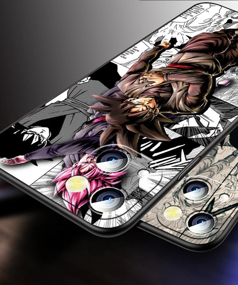 Manga D-Dragon Ball Z Art For iPhone 15 14 13 12 11 XS XR X 8 7 SE Pro Max Plus Mini Black Phone Case