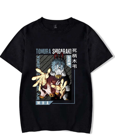 New Shigaraki Tomura Print T Shirts Women Men Casual Round Neck Tees Top Summer Cool Anime Loose Short Sleeve