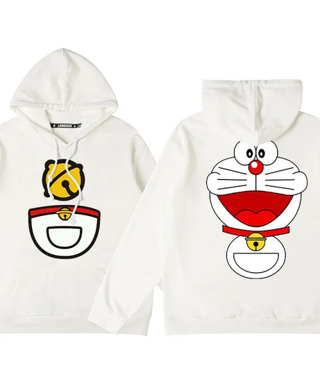 Doraemon Anime Hoodie – Cute Couple & Teen Pullover Jacket