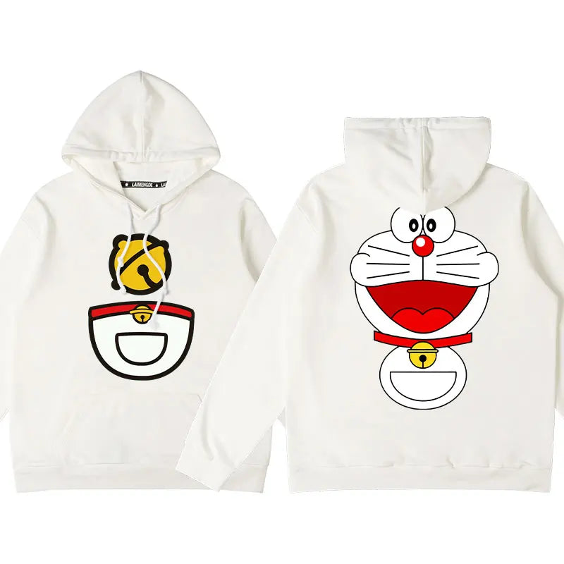 Doraemon Anime Hoodie – Cute Couple & Teen Pullover Jacket