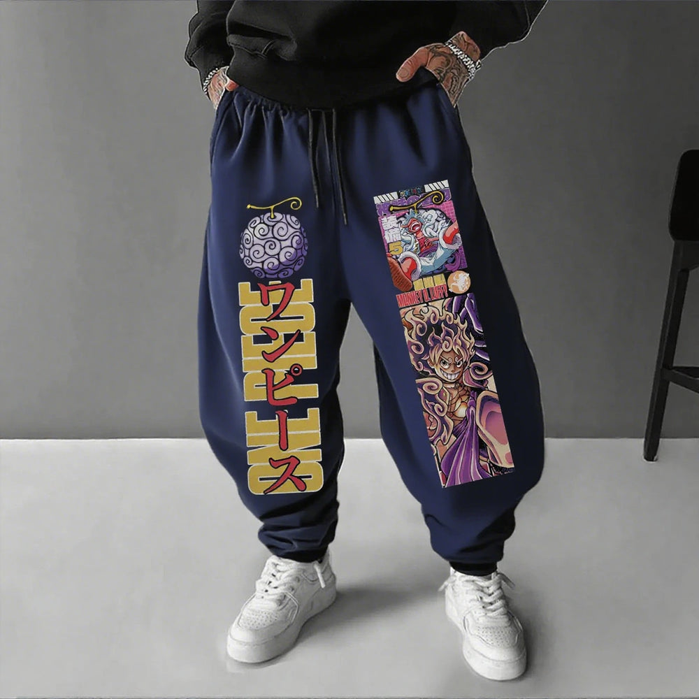 One Piece Luffy Joggers — Anime Print Sweatpants