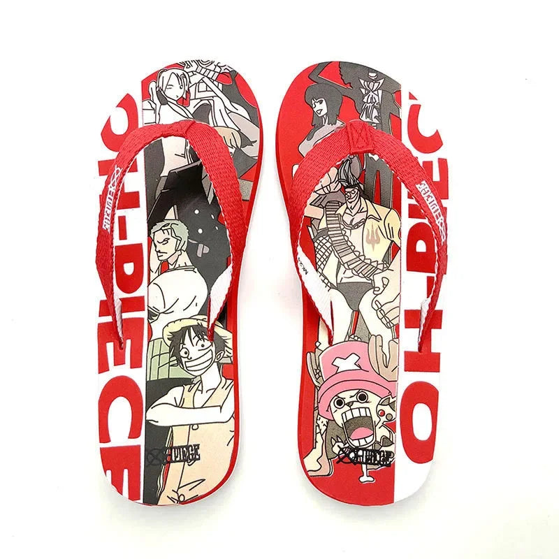 One Piece Roronoa Zoro Slippers Anime Sandals Women Men Home Bathroom Non Slip Flip Flops Outdoor Summer Beach Slides