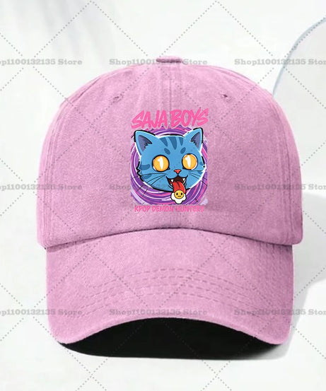 Kpop Demon Hunteres Baseball Cap for Girls Boys Summer Adjustable Sun Hat Anime Cute Retro Sunbonnet Adult Women Headgear Gift