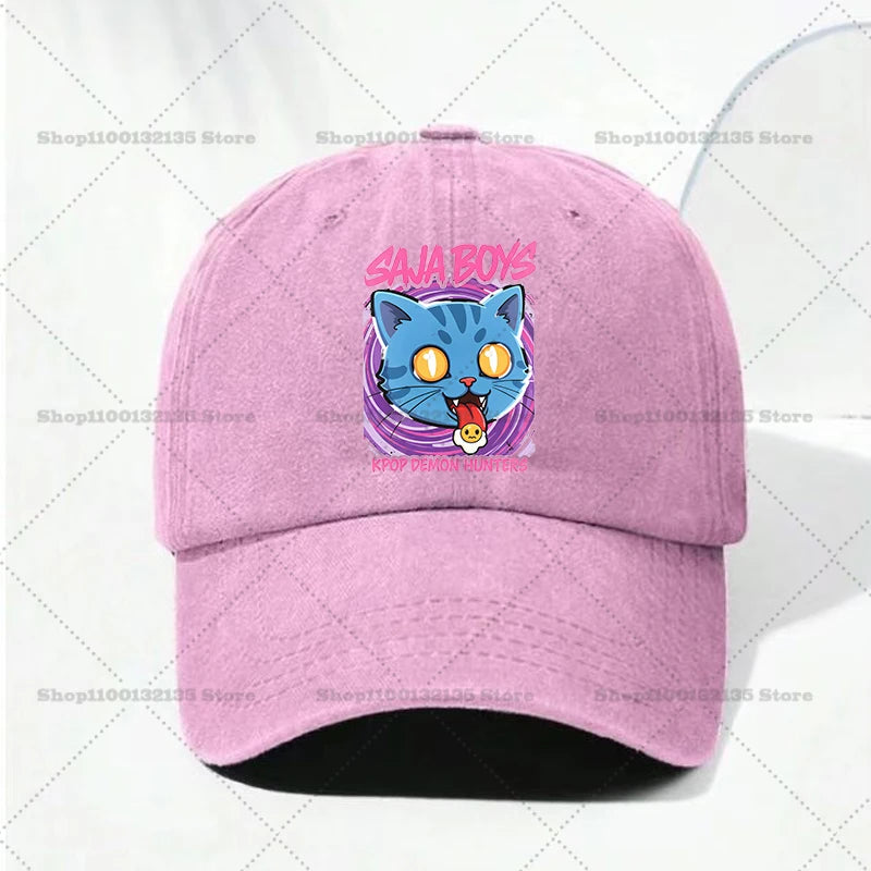 Kpop Demon Hunteres Baseball Cap for Girls Boys Summer Adjustable Sun Hat Anime Cute Retro Sunbonnet Adult Women Headgear Gift