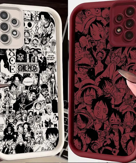 One Piece Nami D. Luffy Cute For Samsung A71 A52 A51 A34 A33 A22 A16 A15 A13 A04 A06 Note 20 Ultra 5G Eye Ladder Phone Case