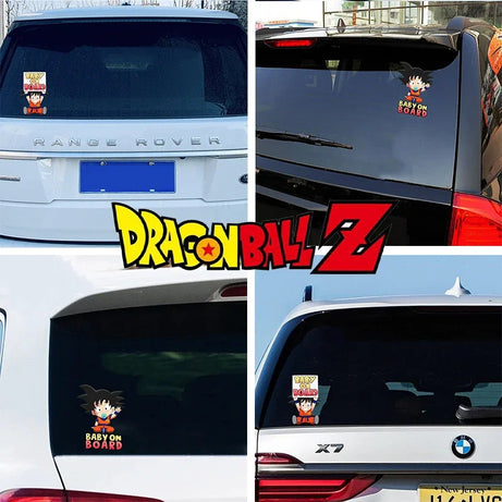 Dragon Ball Goku Car Sticker Anime Decal Decoration Baby Warning In The Car Accessories Exterior Part Universal Tip Gift