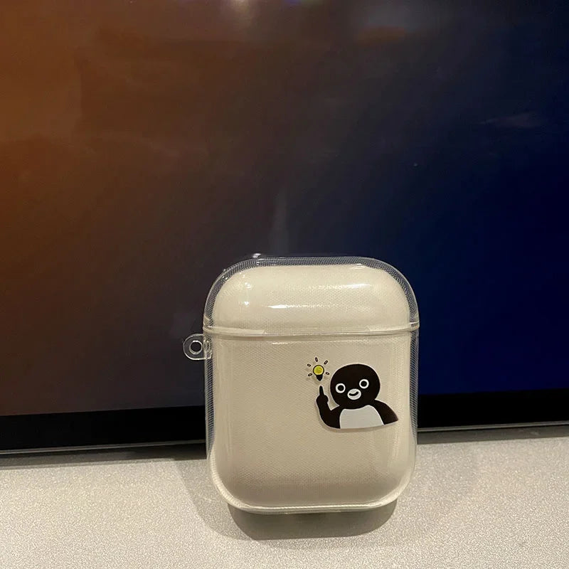 Unique Special Penguin Bulb Cases for Airpods Pro 3 2 1 Earphone Shell Wireless Bluetooth Charging Box for Apple Airpod 3 Covers