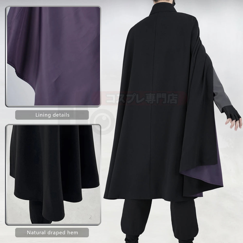 Anime Sasuke Uchiha Cosplay Costume – Cloak, Vest, Top & Pants Set 4