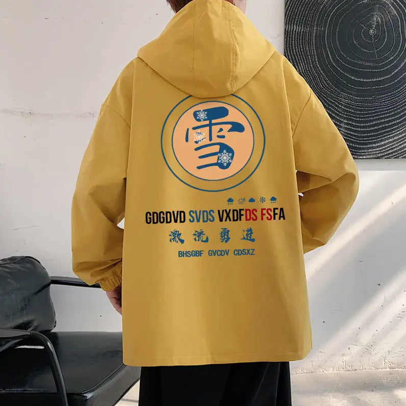 One Piece Monkey D. Luffy Anime Hooded Jacket Spring and Autumn New Men's Short Style Hooded Top Loose Large Coat