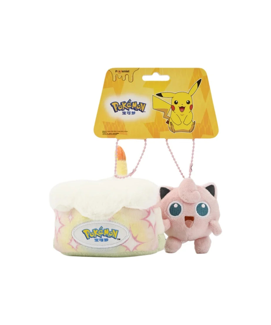 Cute Pokemon Sweet Dream Cake Series Gengar Pikachu Jigglypuff Rowlet Piplup Plush Doll Keychain Bag Pendant Toy Gift