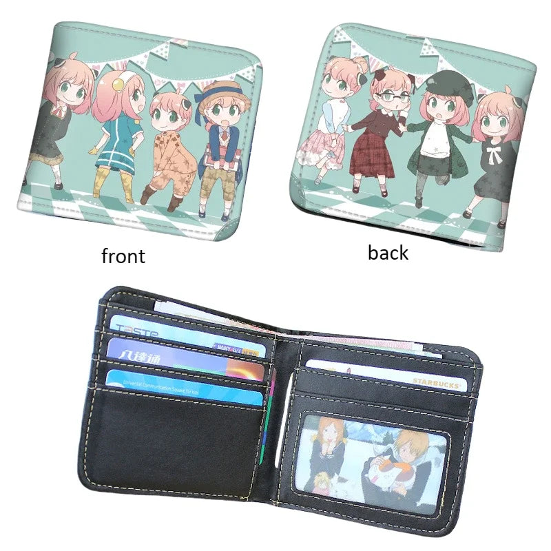 Spy x Family Forger Family Kawaii Short PU Leather Folding Bifold Wallet 5