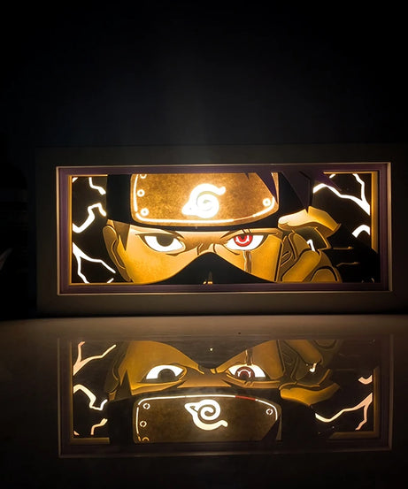 Anime  series paper-cut light room bedroom night light atmosphere light remote control colorful light box