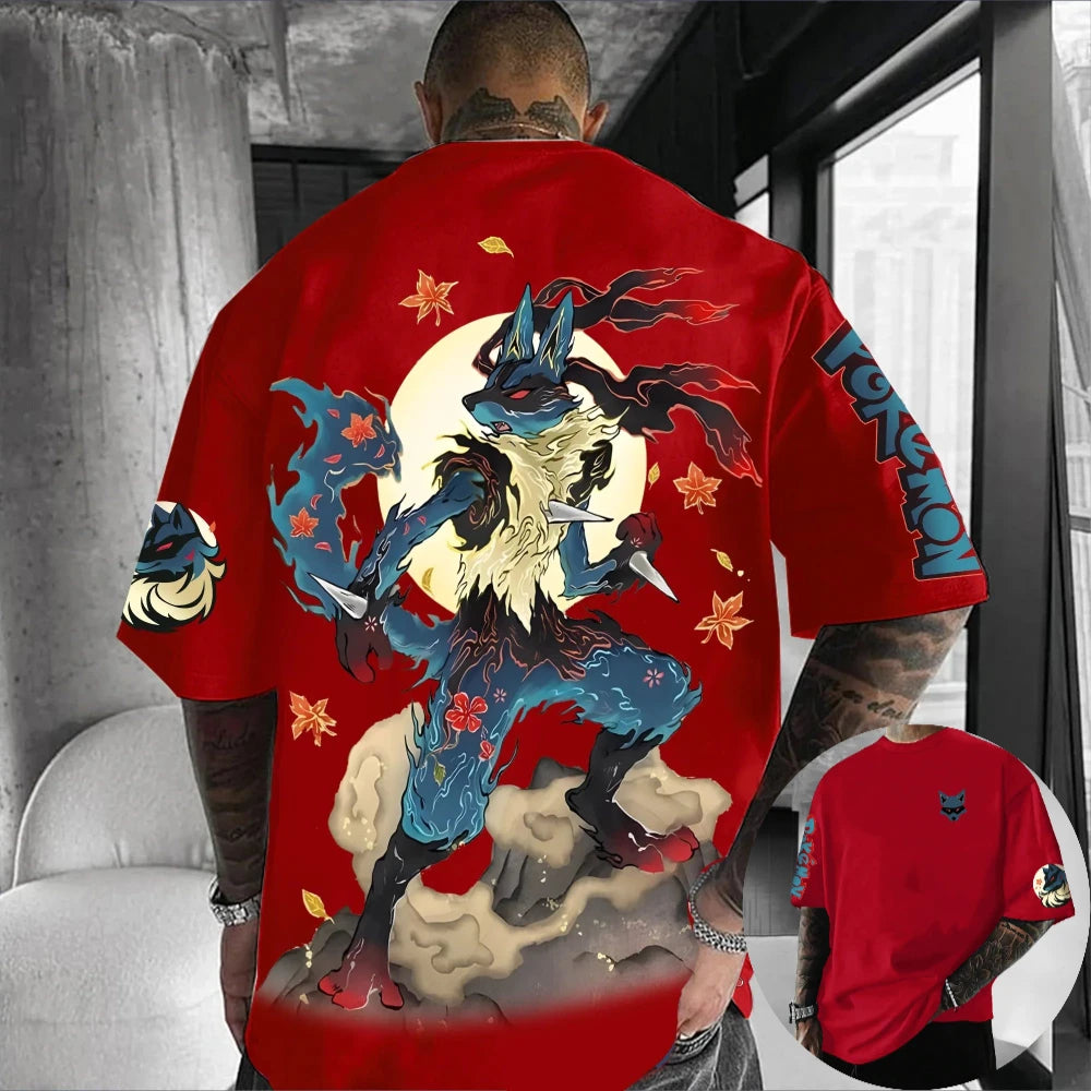 Pokémon Riolu & Lucario Graphic T-Shirt – Premium Summer Anime Tee for Men, Women & Kids 3