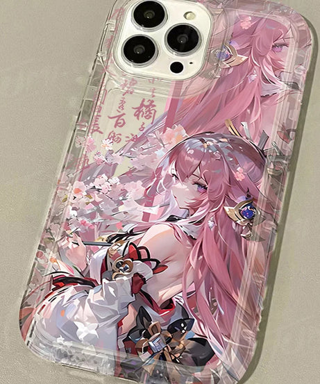 Genshin Impact Kamisato Ayaka Case for iPhone 15 14 13 12 11 Pro Max XR XS X 8 7 6 6S Plus SE 2020 Shockproof Transparent Cover