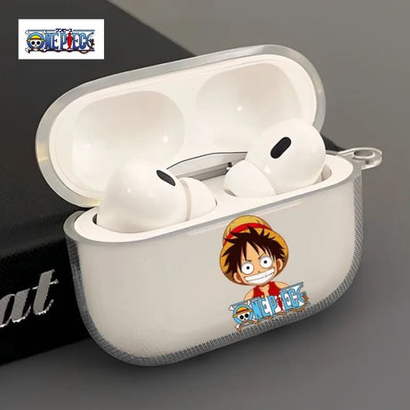 Anime One Piece Luffy Iphone Airpods Headset Case Generation 1/2/3 Wireless Bluetooth Pro1 Pro2 Frosted Soft Case