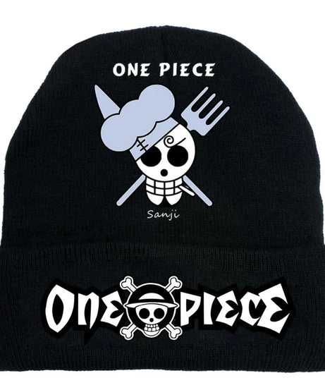 Anime One Piece Embroidered Beanies Hat Men Women Winter Autunm Warm Knitted Bonnet Cap Wool Skullies Boys Beanies Caps