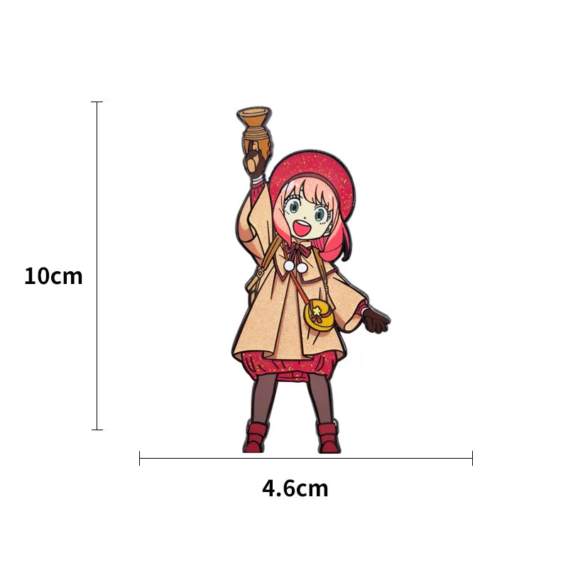 Spy X Family Anya Metal Enamel Pins Cute Brooch for Backpacks Fashion Anime Badge Accessories for Students and Fans
