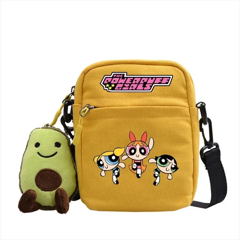 The Powerpuff Girls children's cute student versatile shoulder bag personality casual crossbody bag holiday gift kawaii
