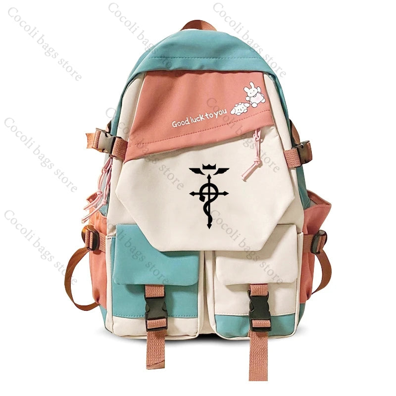 Fullmetal Alchemist Print Backpack — Large-Capacity School Bag 5