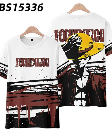 Anime Summer ONE PIECE T-Shirt Luffy Zoro 3D Print Clothes Female Male Fashion T Shirts Short Sleeves Casual Tops