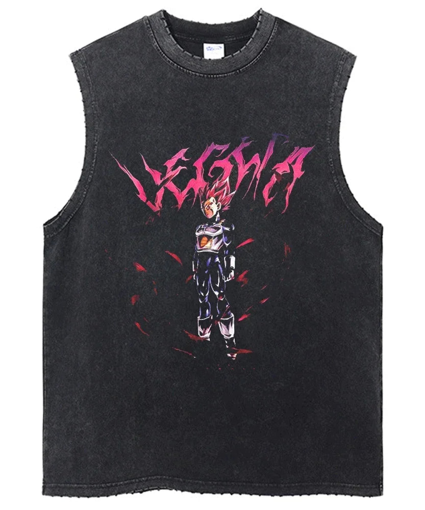 Vintage Dragon Ball Sleeveless Streetwear Tank – Harajuku Cotton Graphic Tee