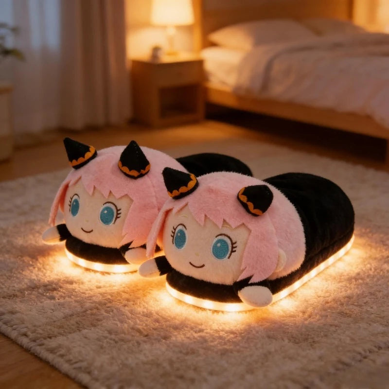 Spy x Family Anya Forger Kawaii Plush Home Slippers Warm Thermal Bedroom Shoes 3