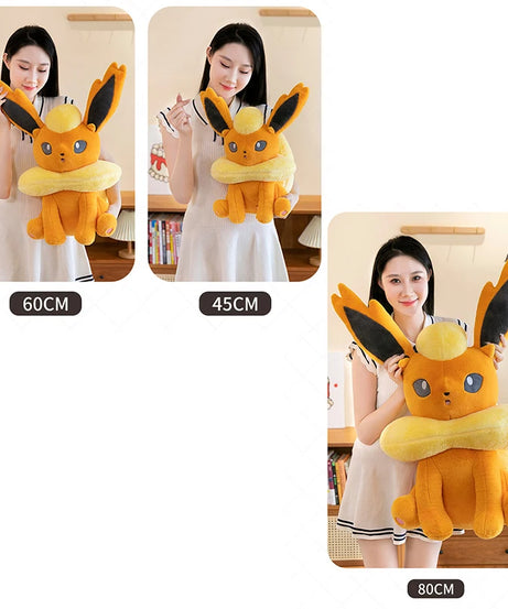 45/80cm Flareon Pokemon Plush Toys Large Anime Doll Cute Pillow Giant Pokémon Plushie Stuffed Gift for Kids Christmas