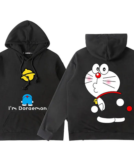 Doraemon Anime Hoodie – Cute Couple & Teen Pullover Jacket