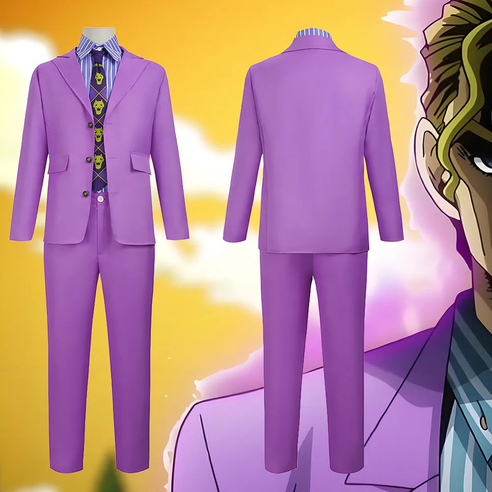 JoJo's Bizarre Adventure Yoshikage Kira Cosplay Costume – Diamond is Unbreakable Villain Suit