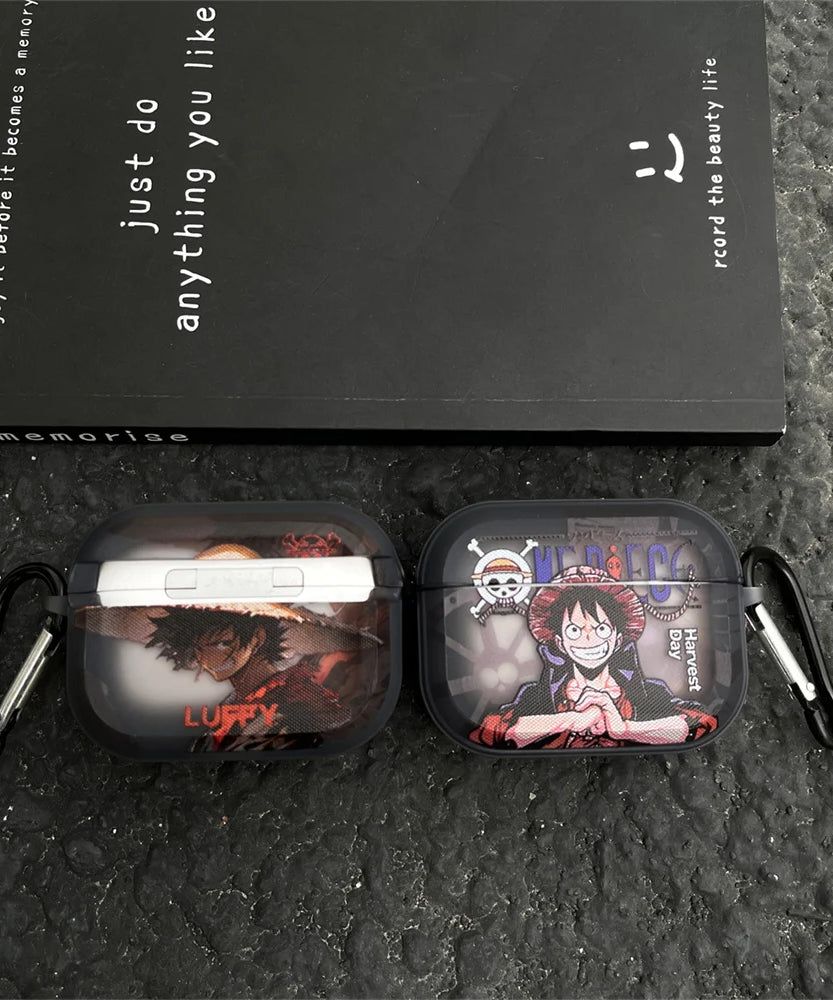 Anime One Piece Luffy Zoro Earphone Case For AirPods 4th 3rd 2nd Pro Pro2 Headphone Headset Wireless Protection Cover Funda
