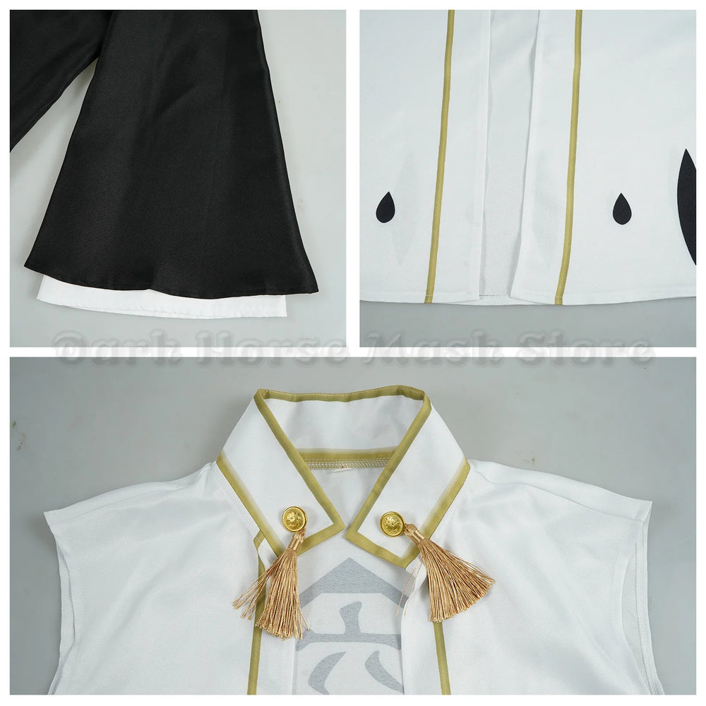 Bleach Kuchiki Byakuya Cosplay Costume – Gotei 13 Captain White Cloak Uniform 5