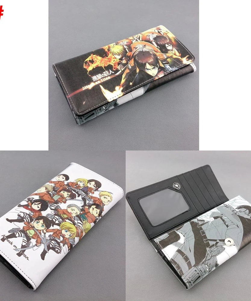 Attack on Titan Short Men Wallet Levi Survey Corps Men's Women's Coin Purse Scout Regiment Money Bag