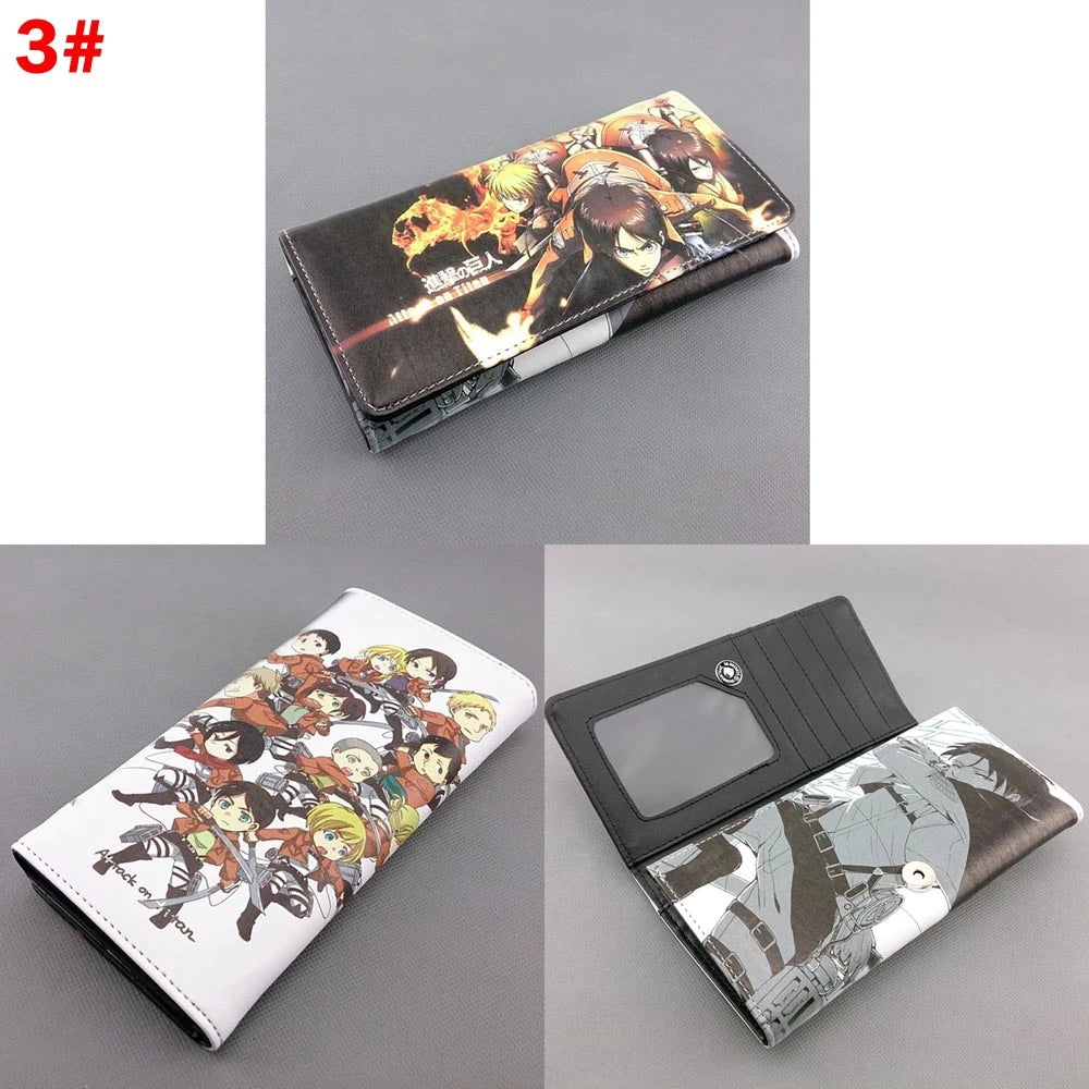 Attack on Titan Short Men Wallet Levi Survey Corps Men's Women's Coin Purse Scout Regiment Money Bag